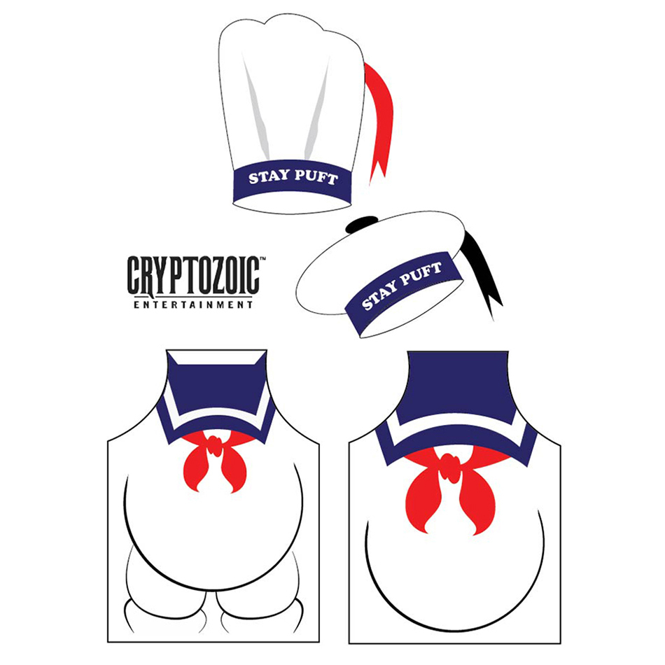 Ghostbusters Stay Puft Apron Marshmallow Man & Chef Hat